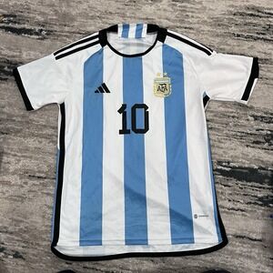 Argentina Messi #10 Jersey Size Medium Men's Short Sleeve Soccer Football REP*